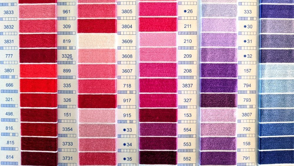 DMC Color Chart for Cross Stitch - Embroidery - Needlepoint