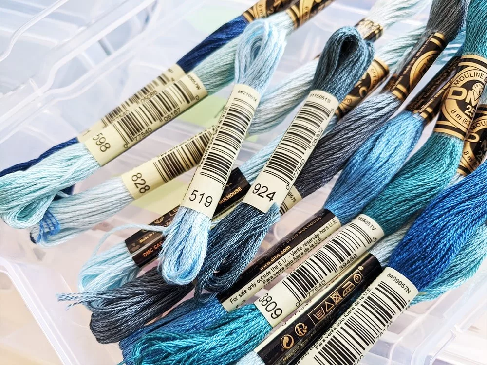 Great idea for organizing embroidery floss! It's functional and