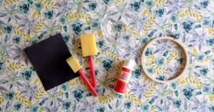 Decorating your embroidery hoop with decoupage