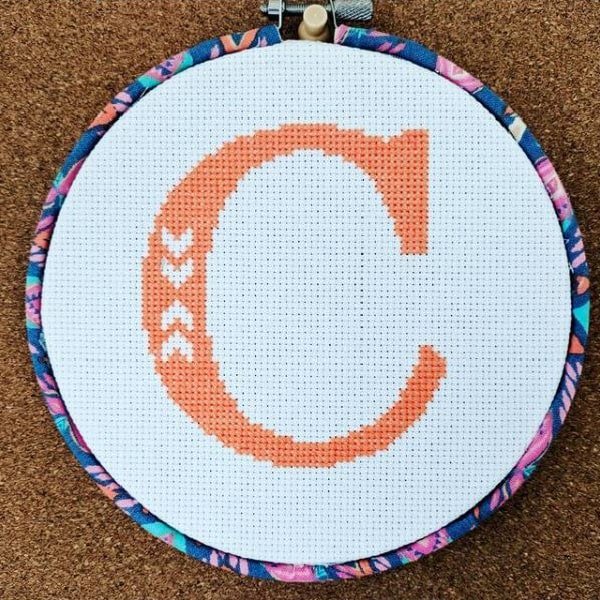 Use a long strip of coordinating fabric to wrap your hoop
