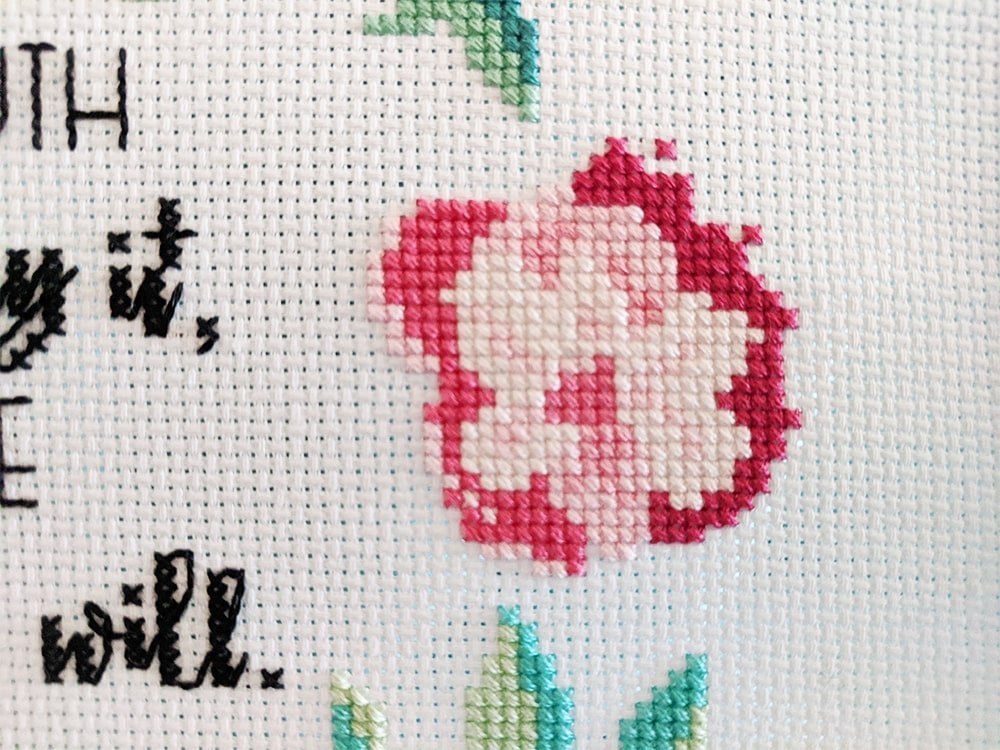 Changing colors in cross stitch