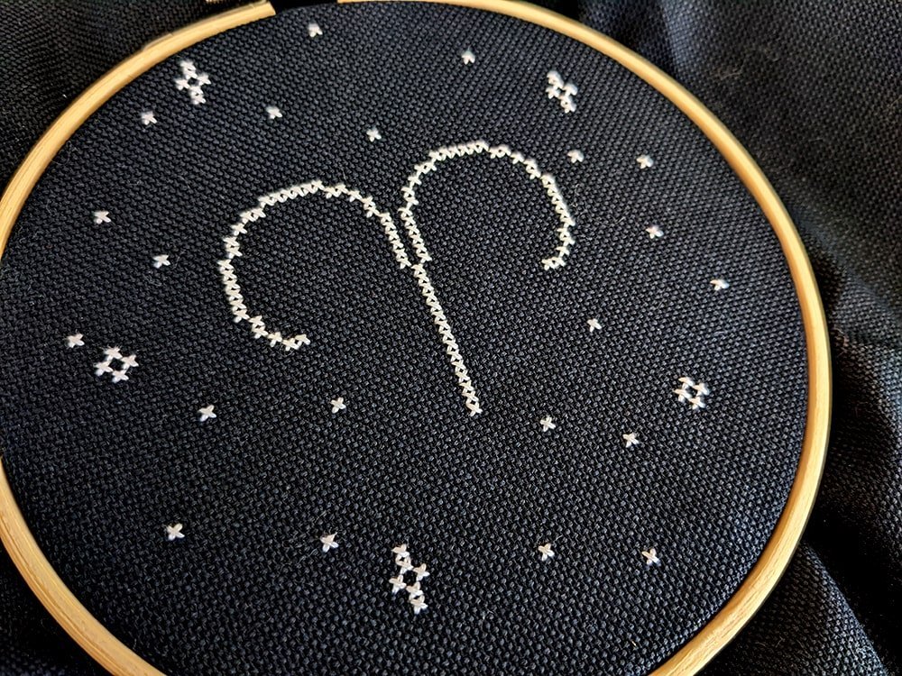 Aries cross stitch pattern