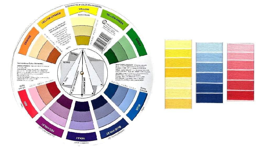 Triad DMC floss color scheme.