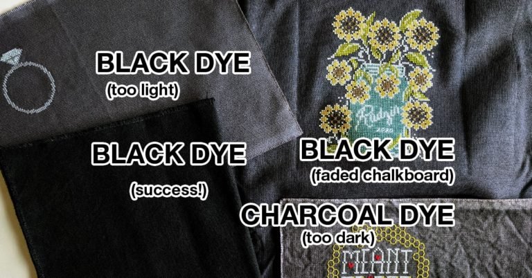 Tips for dyeing cross stitch fabric black