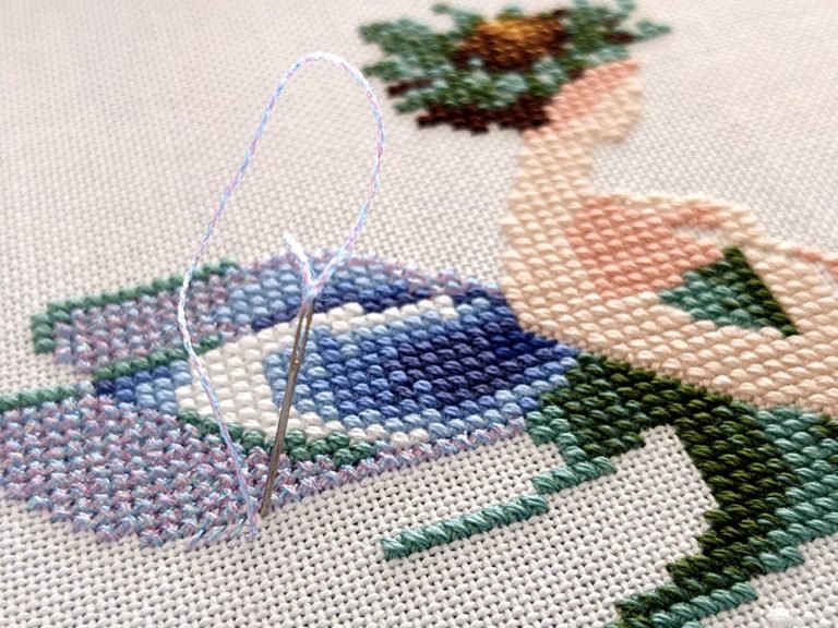 stitching with metallic threads